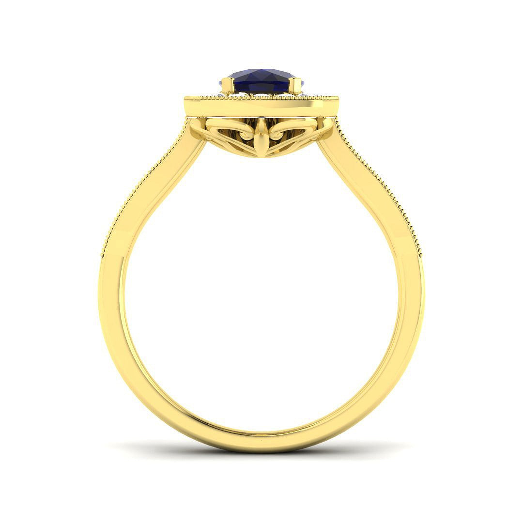 Diamond Cobham Blue Sapphire Ring | 1.75ct