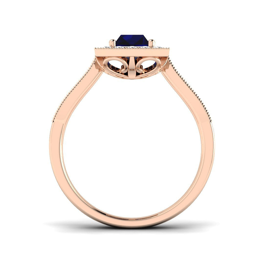 Diamond seatherheab Blue Sapphire Ring | 2.25ct