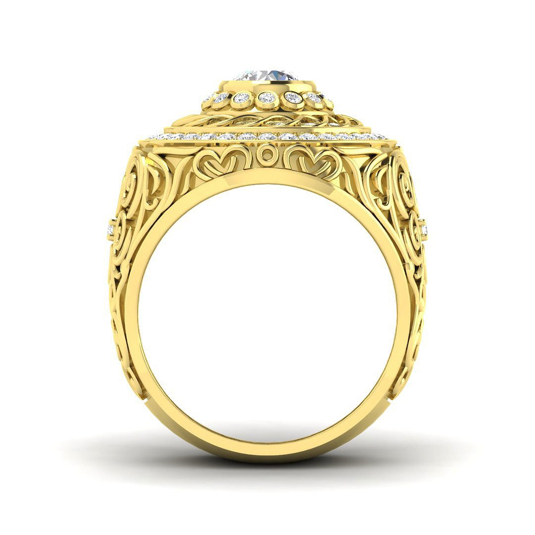 1.81Ct Lab Grown Diamond Ring in 9k Yellow Gold | Ring Size - M