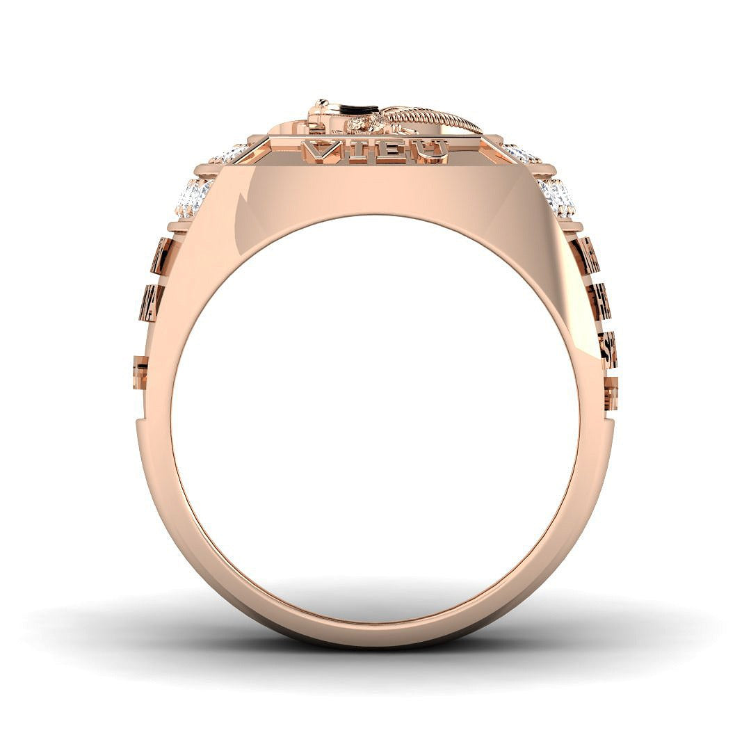 Luxury Eagle Crest Diamond Fancy Ring | 0.75ct | Hallmarked