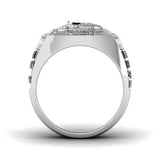 Luxury Eagle Crest Diamond Fancy Ring | 0.75ct | Hallmarked