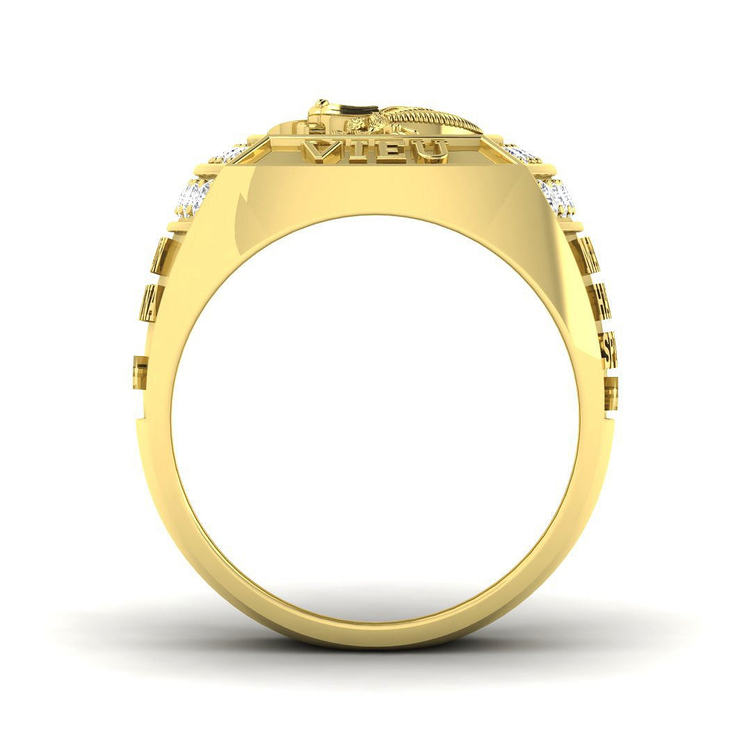 Luxury Eagle Crest Diamond Fancy Ring | 0.75ct | Hallmarked