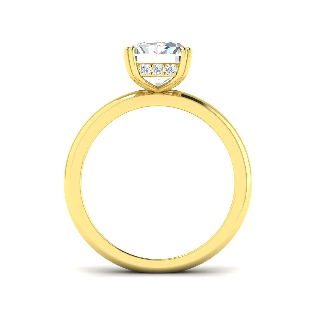Diamond Barbet Engagement Ring | 3.5ct | Hallmarked Gold & Platinum