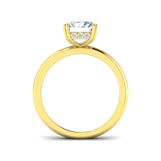 Diamond Barbet Engagement Ring | 3.5ct | Hallmarked Gold & Platinum