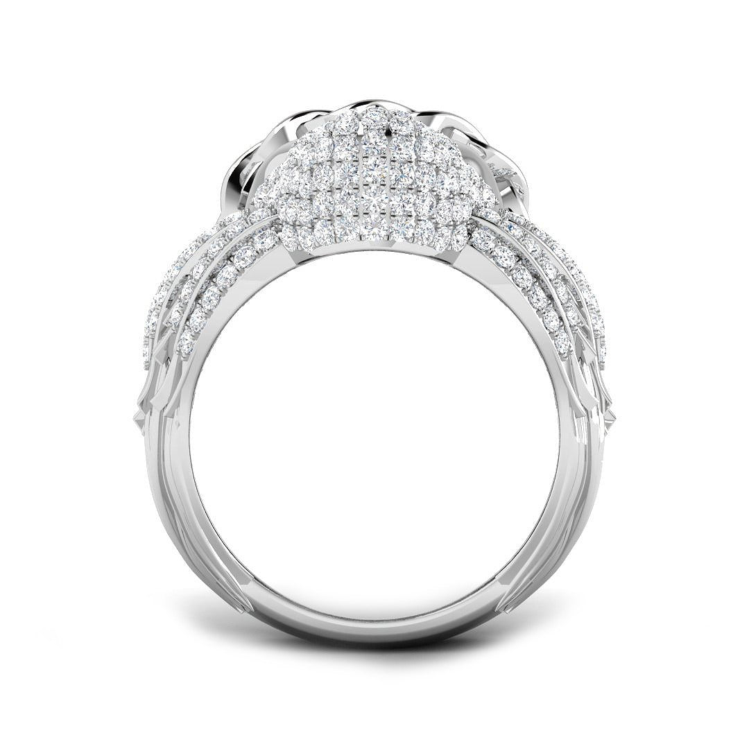 Luxury Lion Head Diamond Fancy Ring | 2.25ct | Hallmarked Gold & Platinum