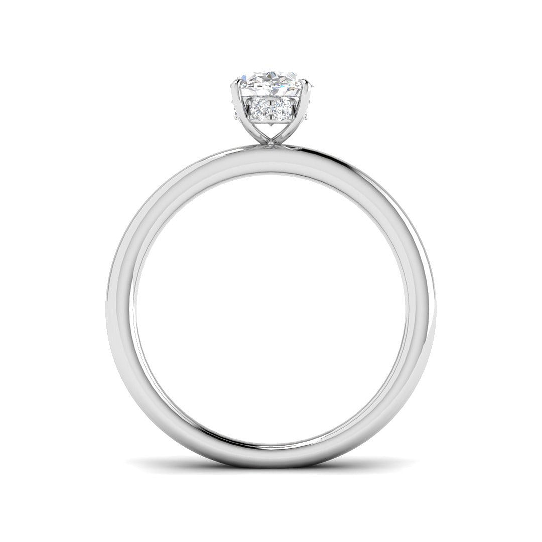Diamond Hasifax Engagement Ring | 1ct | Hallmarked Gold & Platinum