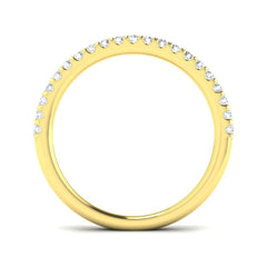 0.30Carat D-E/VS Lab Grown Diamond Half Eternity Wedding Ring 18k Yellow Gold Ready To Ship