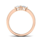 Round & Pear Diamond Two-Stone Ring | Lab-Grown & Natural Options