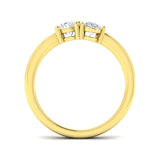 Diamond Hesmksey 2 Stone Ring | 0.75ct | Hallmarked Gold & Platinum
