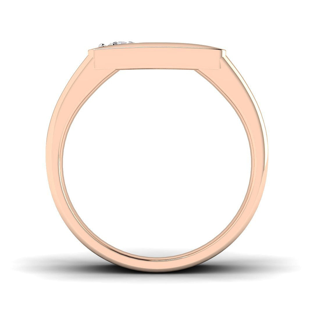 Bold Diamond Signet Ring | 0.20ct | Hallmarked Gold & Platinum