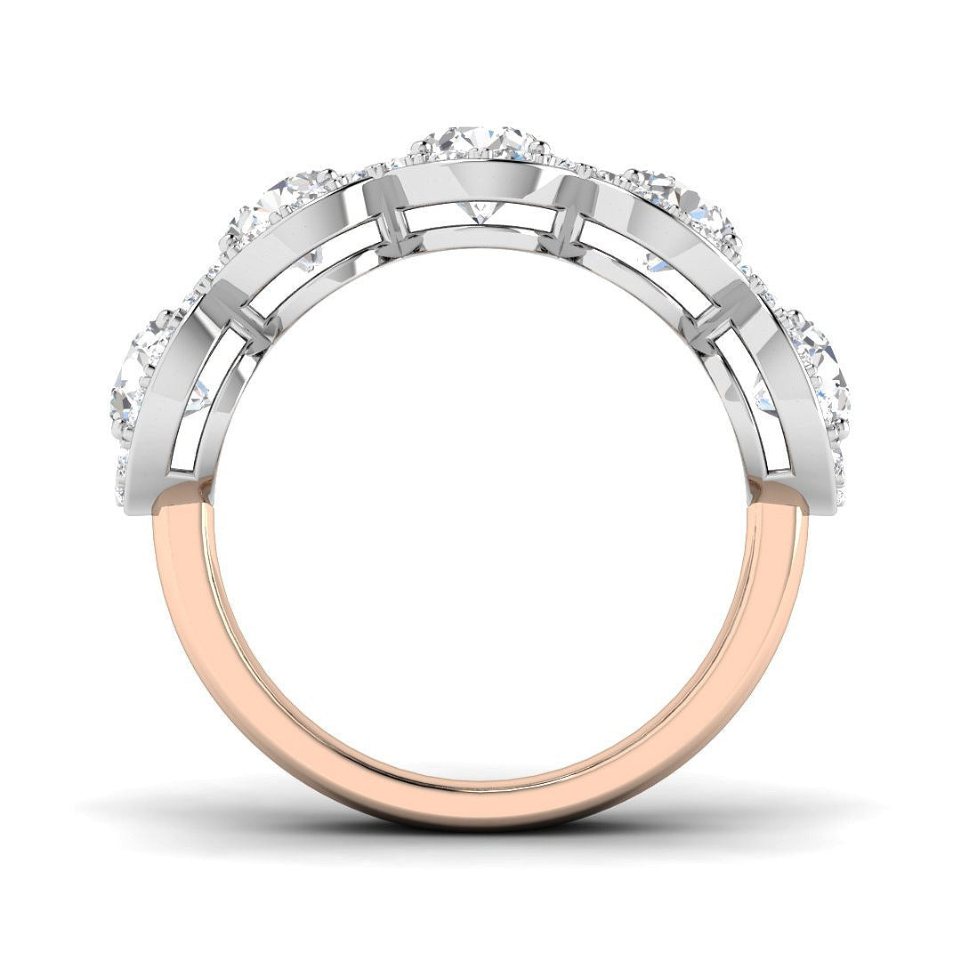 Five Stone Halo Diamond Ring 3.5ct | Round Brilliant Cluster Design | UK Hallmarked