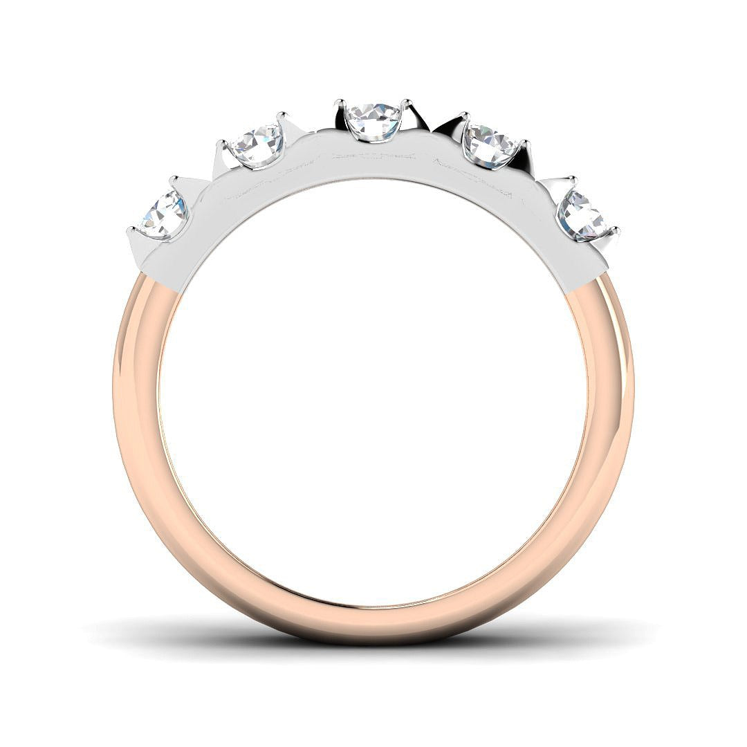 Diamond Kibwessy 5 Stone Ring | 0.75ct | Hallmarked Gold & Platinum