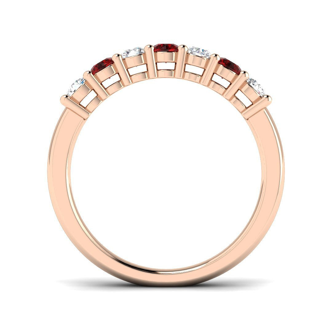 Ruby Half Eternity Ring