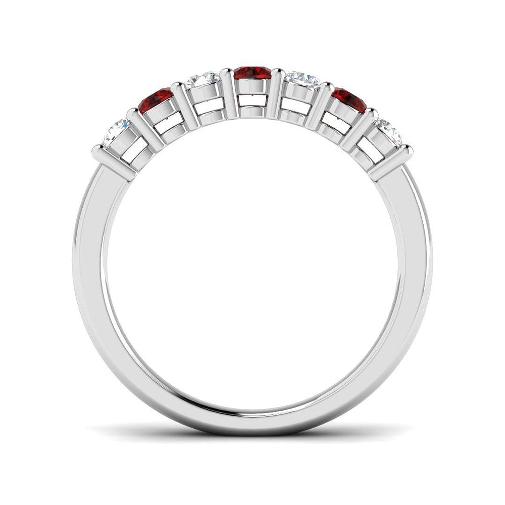 Ruby and Diamond Eternity Band