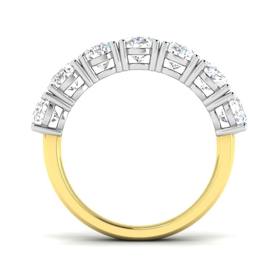 Diamond kherborbe 6-10 Stone Ring | 3.5ct | Hallmarked Gold & Platinum
