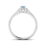 Aquamarine Solitaire Ring Side Profile