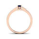 Diamond sulsow Blue Sapphire Ring | 0.75ct