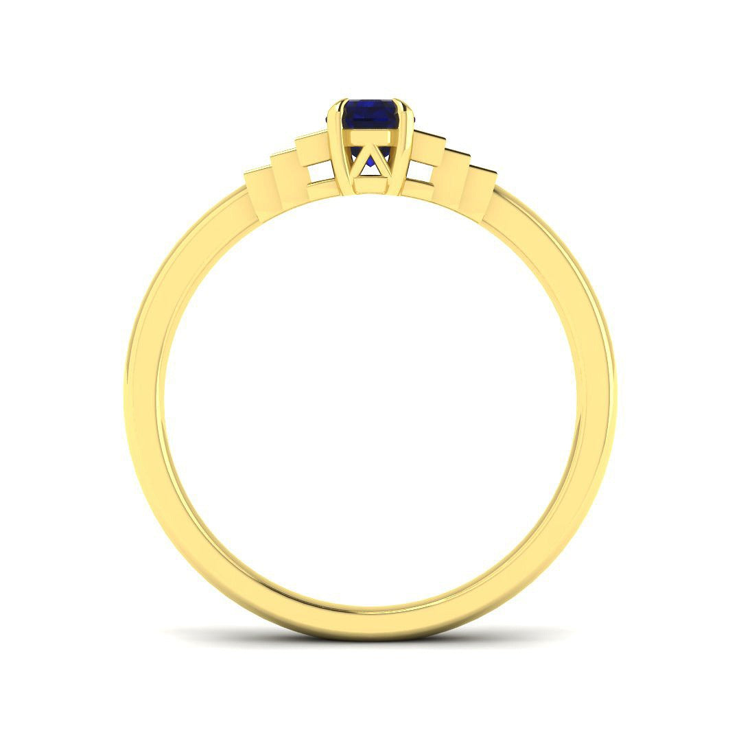 Diamond sulsow Blue Sapphire Ring | 0.75ct