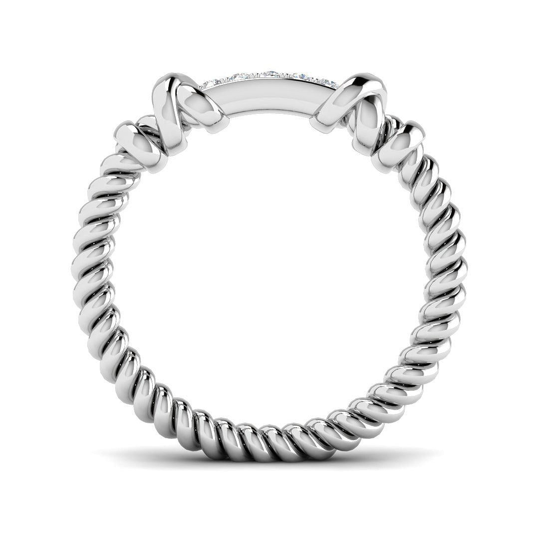 Diamond Totbek Fancy Ring | 0.1ct | Hallmarked Gold & Platinum