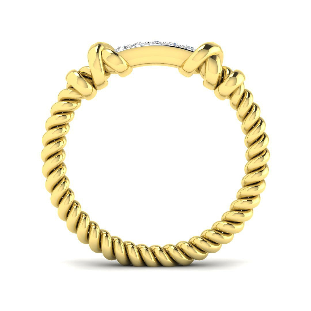 Diamond Totbek Fancy Ring | 0.1ct | Hallmarked Gold & Platinum