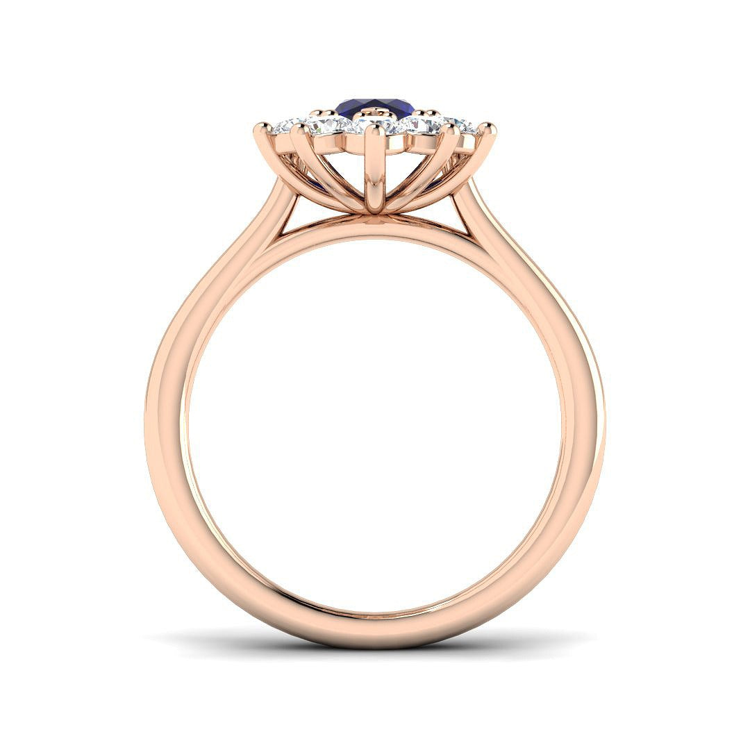 Diamond Jermyb Blue Sapphire Ring | 1.25ct