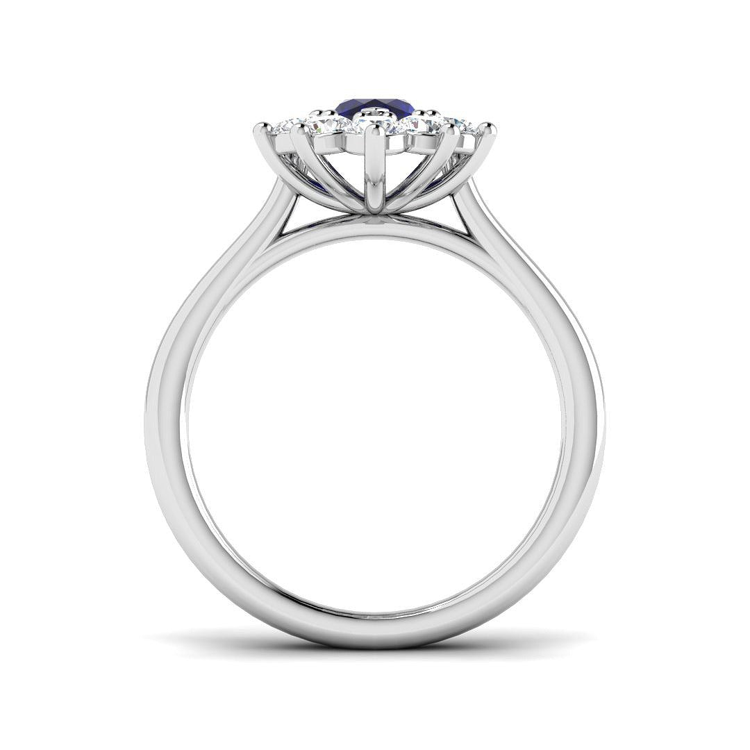 Diamond Jermyb Blue Sapphire Ring | 1.25ct
