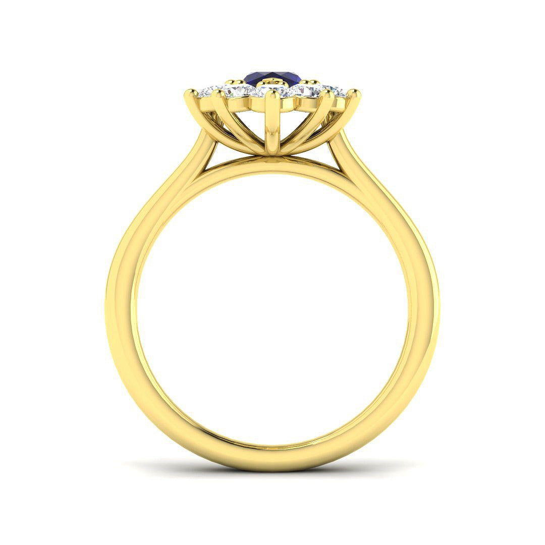 Diamond Jermyb Blue Sapphire Ring | 1.25ct