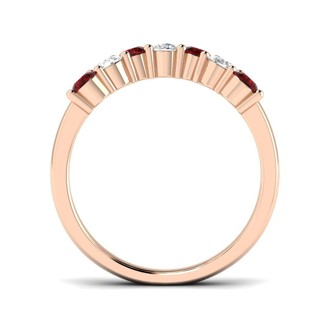 Diamond Hattol Ruby Ring | 1ct | Hallmarked Gold & Platinum