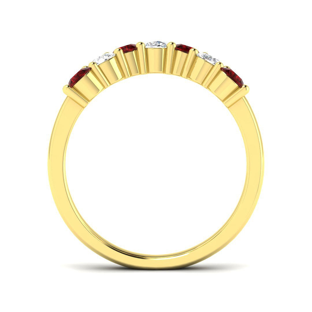 Diamond Hattol Ruby Ring | 1ct | Hallmarked Gold & Platinum