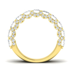 5.90Carat D-E/VS Lab Grown Diamond Half Eternity Wedding Ring 9k Yellow Gold Ready To Ship