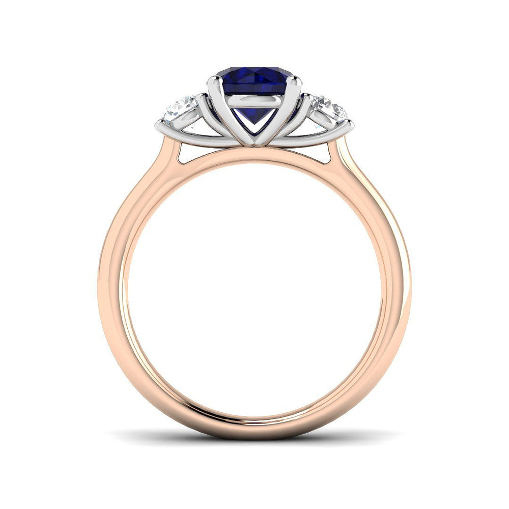 Platinum Sapphire Ring, UK Hallmarked Jewellery