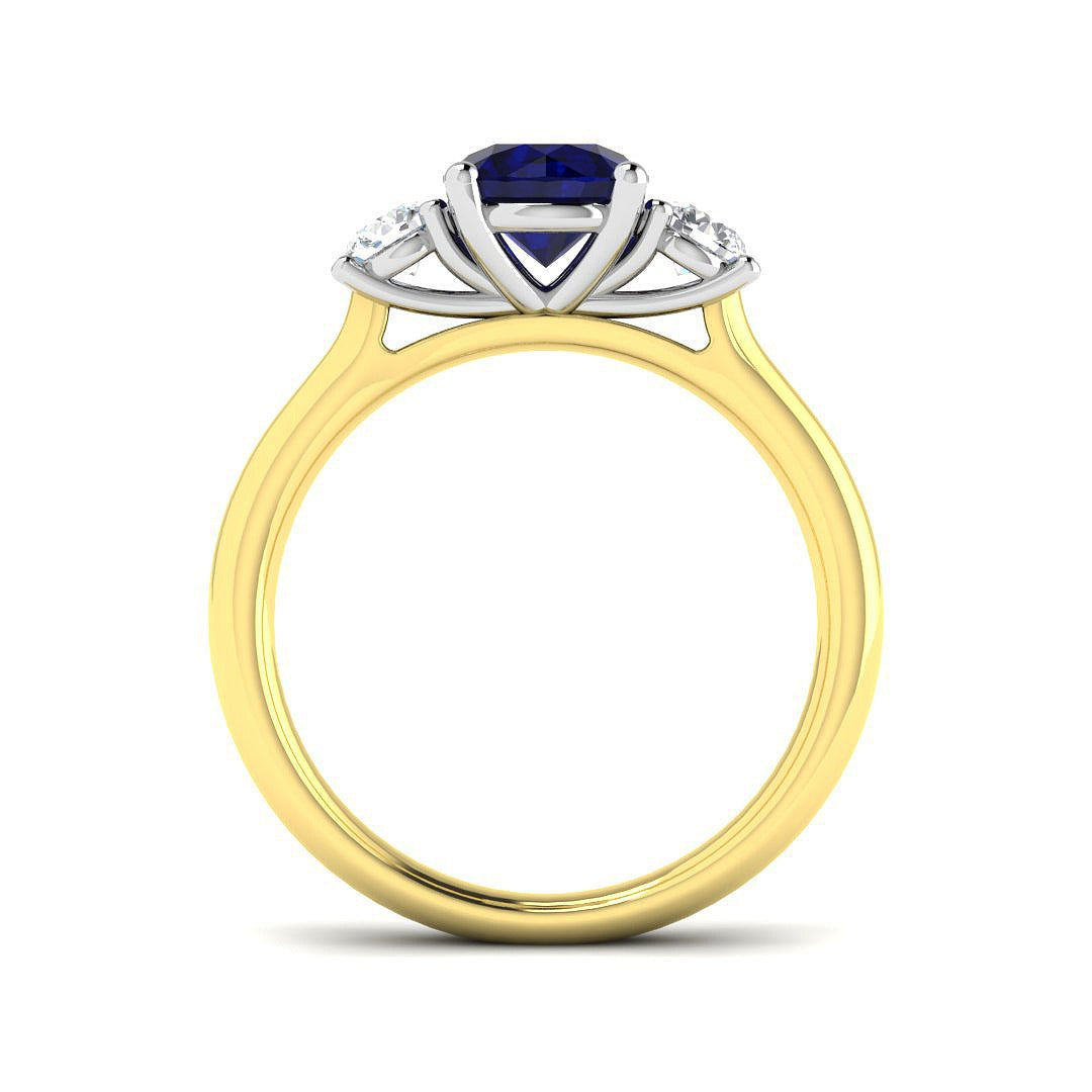 Diamond Side Stone Ring, Engagement Ring UK