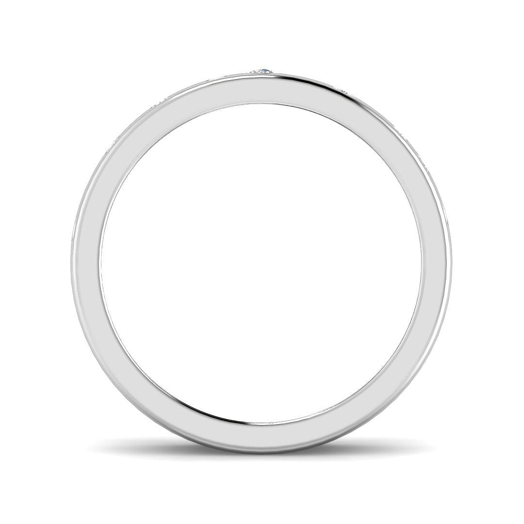 0.30Carat D-E/VS Lab Grown Diamond Half Eternity Wedding Ring 9k White Gold Ready To Ship