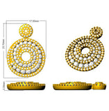 Elegant 2ct Gold Drop Diamond Earrings - Luxurious Jewelry