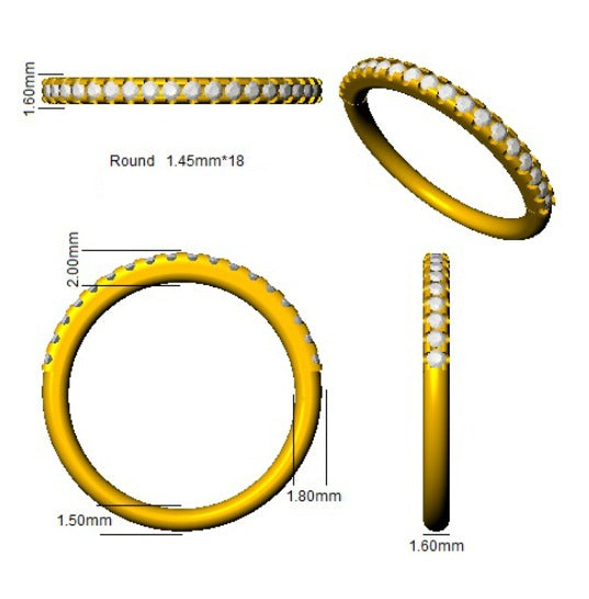 Diamond Half Eternity Ring | 0.25ct