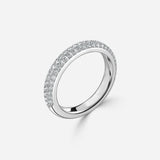 Alliance solitaire à six griffes de 1,0 carat en or blanc 9 carats