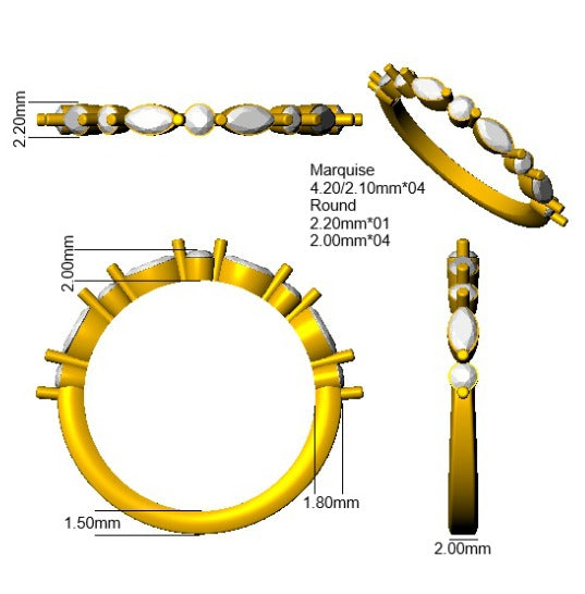 Diamond Archway Half Eternity Ring | 0.33ct - 0.5ct