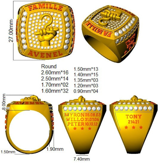 Prestige Diamond Signet Ring | 3ct | Hallmarked Gold & Platinum
