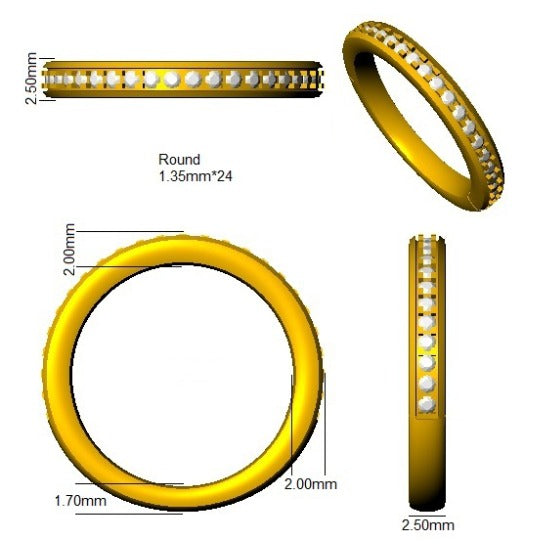 Diamond Maekteg Half Eternity Ring | 0.25ct