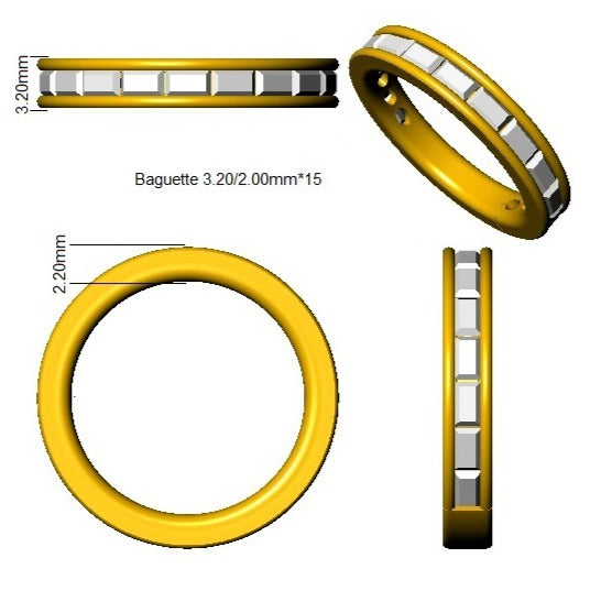 Diamond Half Eternity Ring | 1ct