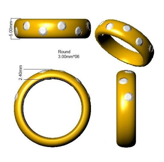 Diamond Corfe Half Eternity Ring | 0.5ct | Hallmarked Gold & Platinum