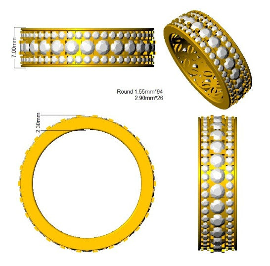 Diamond Craigmissar Full Eternity Ring | 4ct
