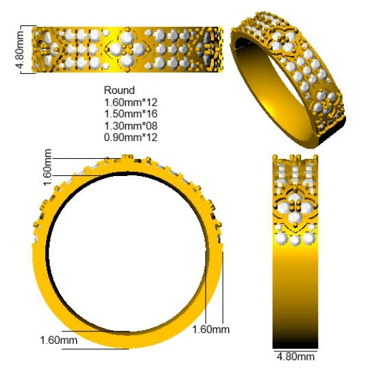 Diamond lursilgtol Half Eternity Ring | 0.5ct