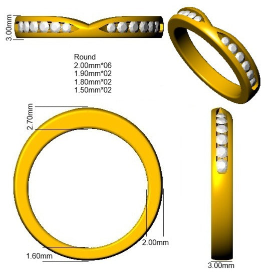 Diamond Half Eternity Ring | 0.3ct