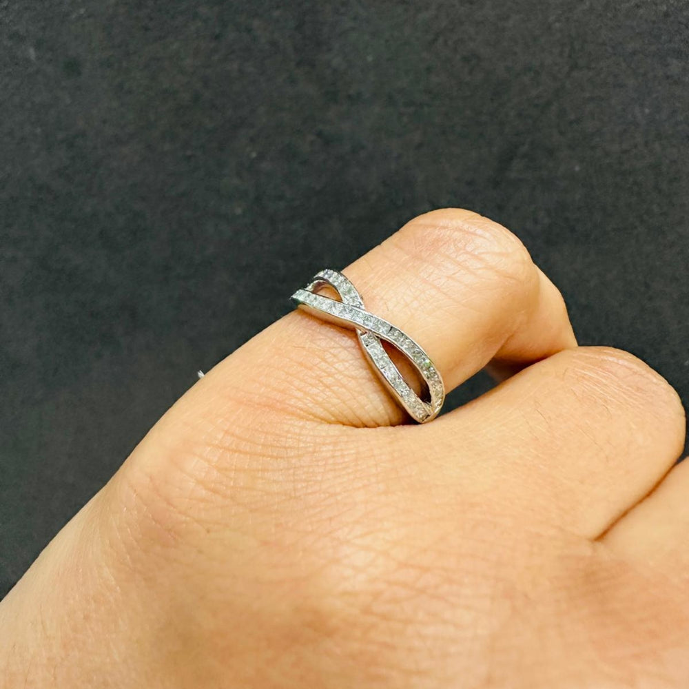 pave infinity diamond ring