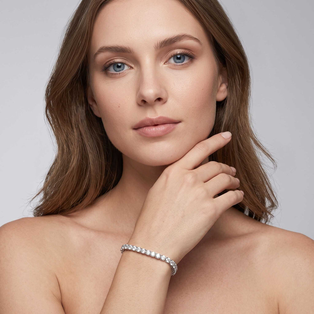 Lab grown diamond tennis bracelet Valentine gift for her