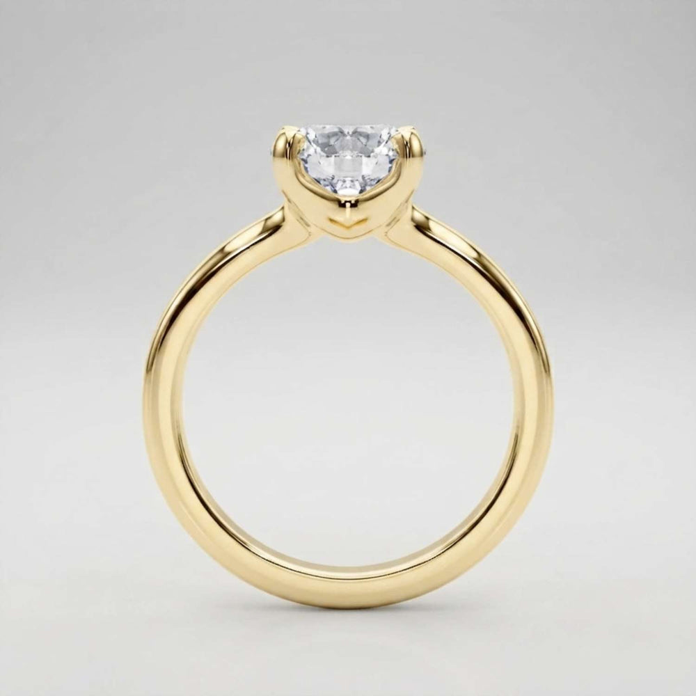 Lab Grown Round Cut Solitaire Engagement Ring 4 Prong Gift Her