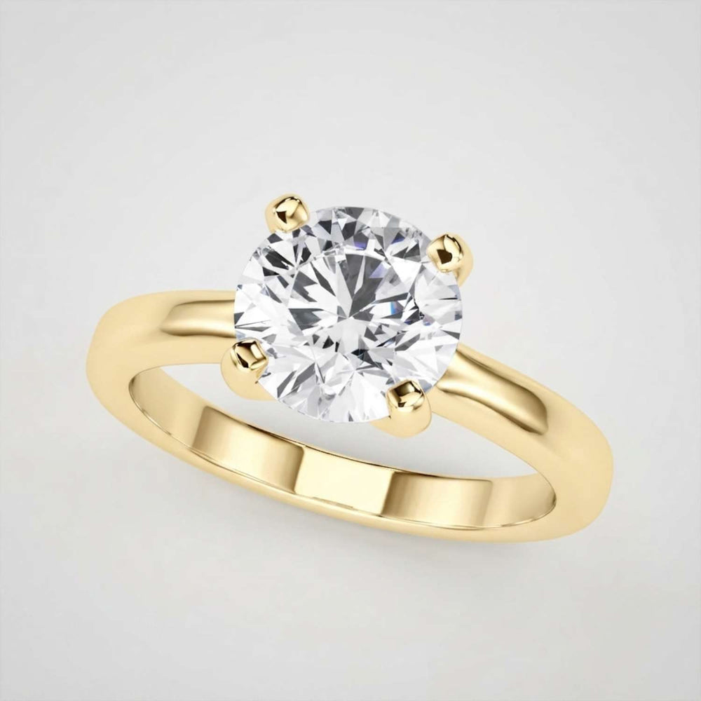 Lab Grown Round Cut Solitaire Engagement Ring Christmas Gift