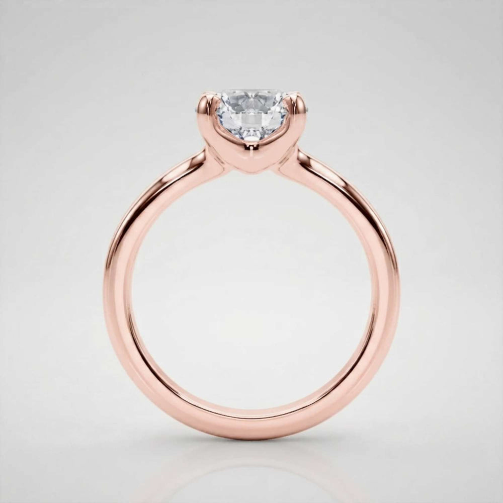 Lab Grown Round Cut Solitaire Engagement Ring Engagement Gift