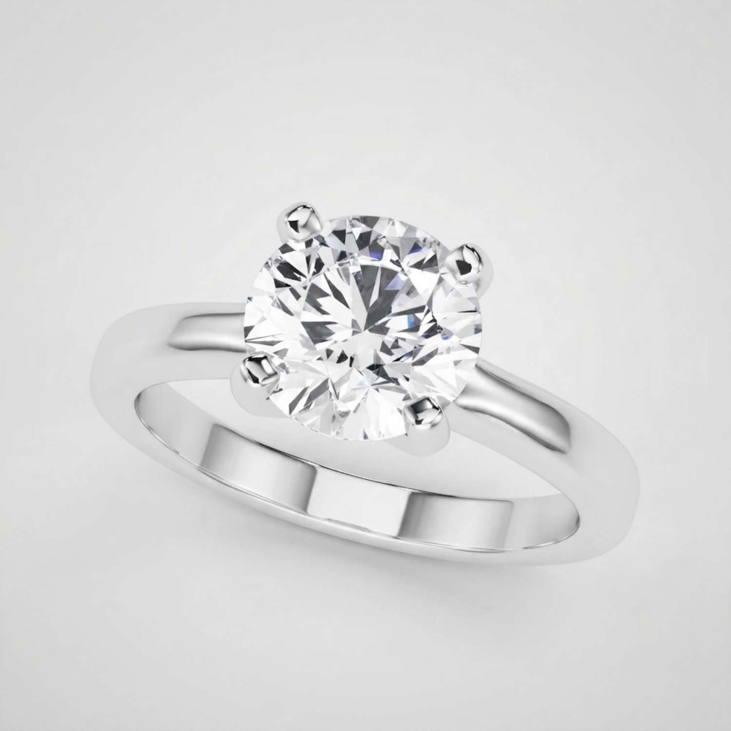 Lab Grown Round Cut Solitaire Engagement Ring Proposal Ring UK